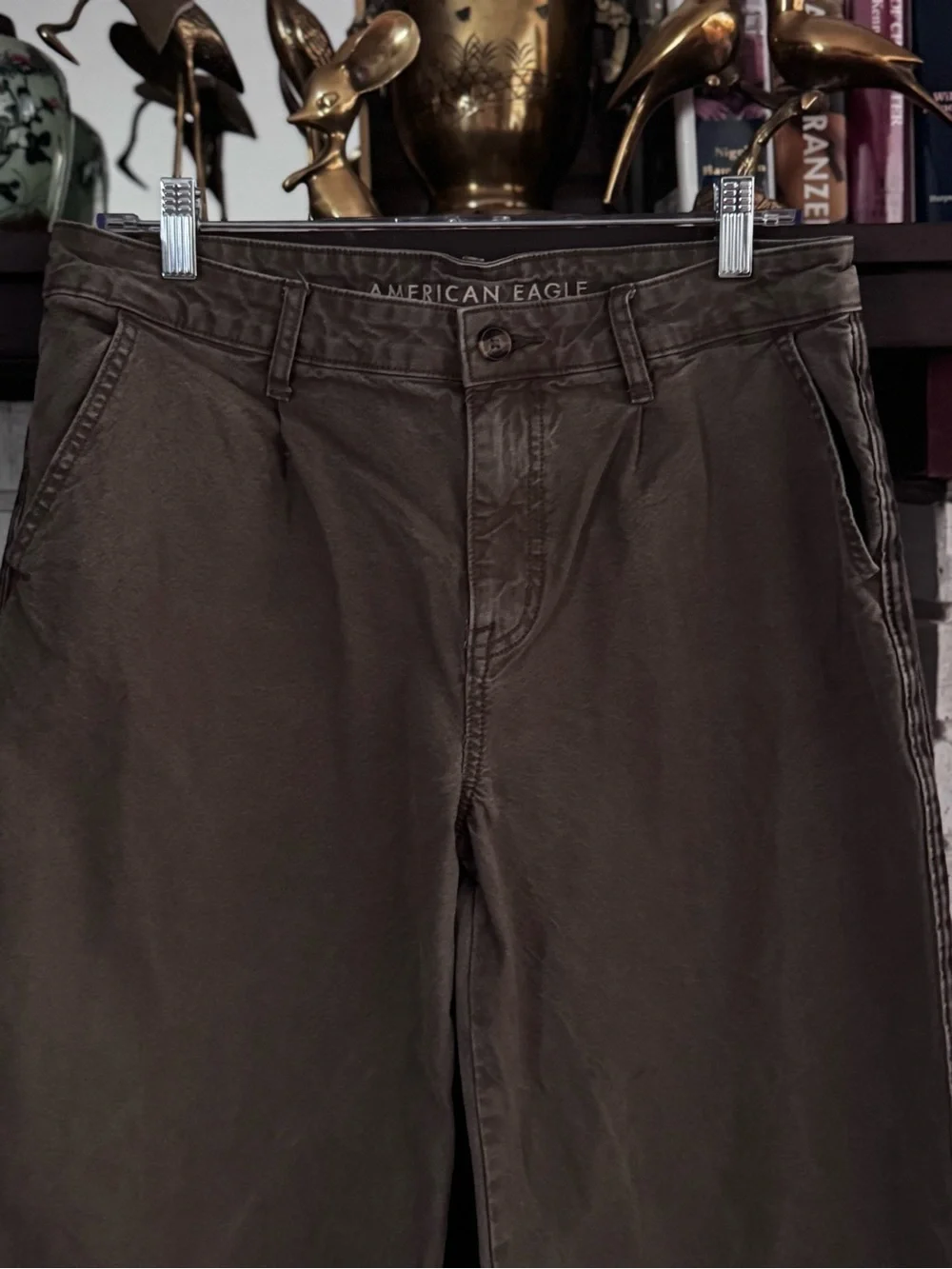 American Eagle × The Ziegler Sisters Stretch High-Waist Baggy Wide-Leg Pant 10L - Picture 2 of 8